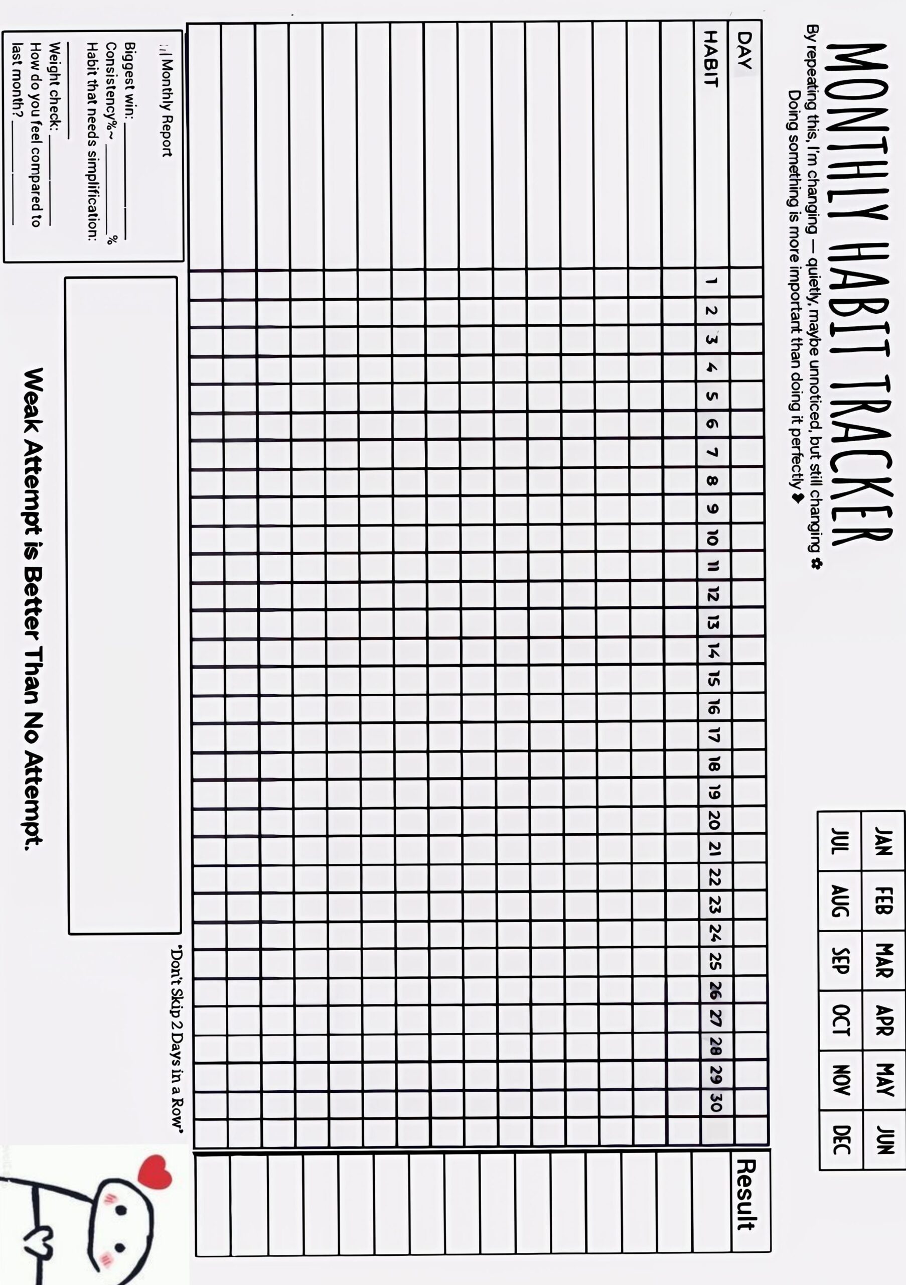 🪄 🌈 Monthly Habit Tracker | Digital Planner Asset | essential planning guide