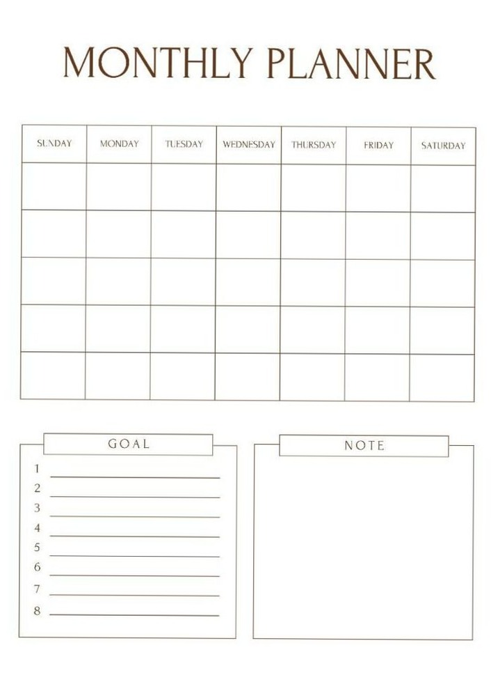 Monthly Planner Printable for Bullet Journal & Hourly Daily Planning — 📍 🖌️ secret to staying productive