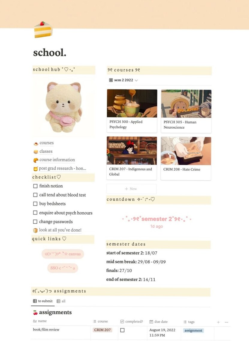 🖌️ 🪄 My New Notion Setup for Uni 🍯🥖🍦 | pro digital dashboard