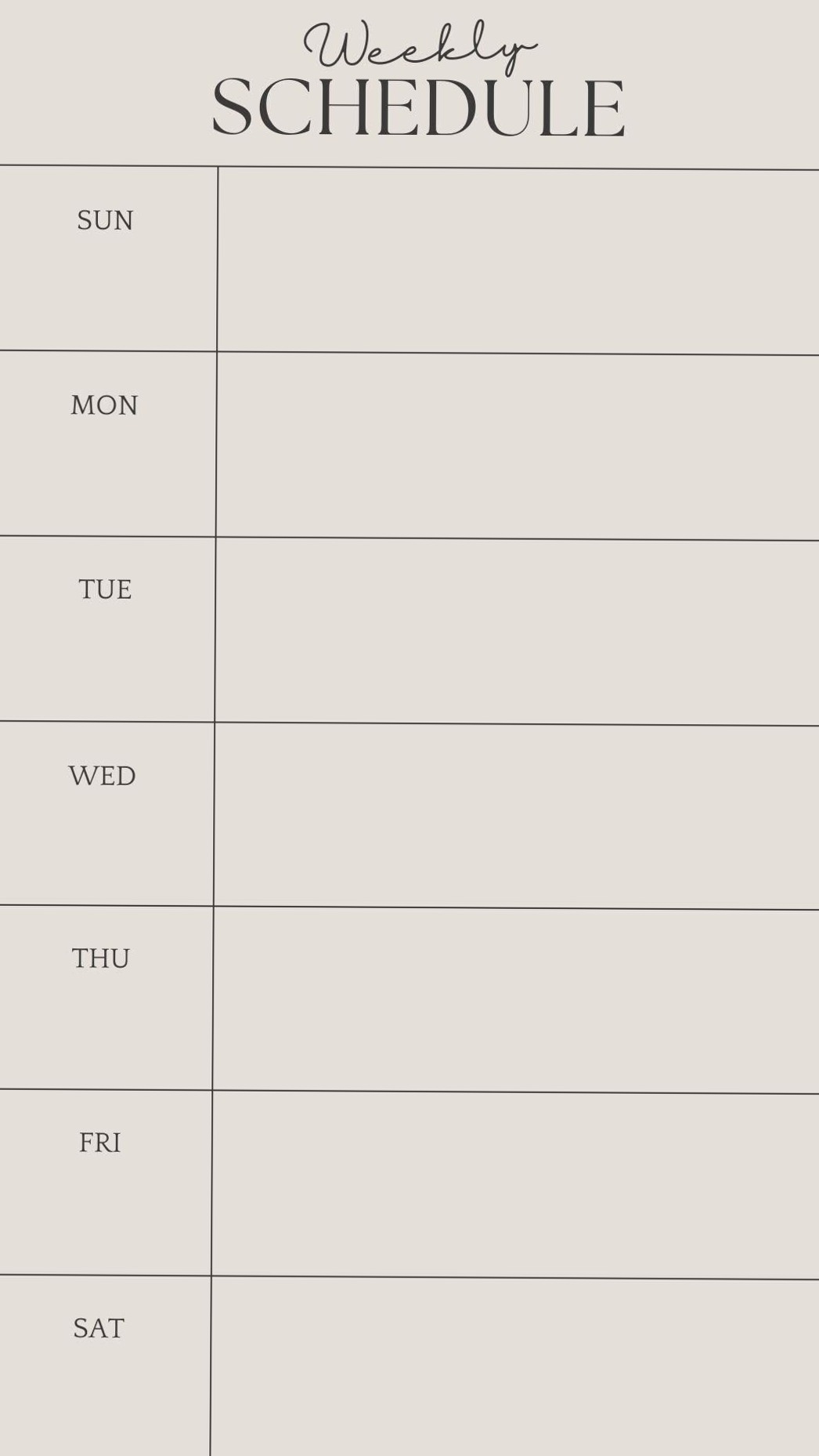 Neutral Weekly Planner | Sunday-Saturday | US Letter | Agenda Tracker Template Printable Canva Download — 💎 🪄 seamless organization hack