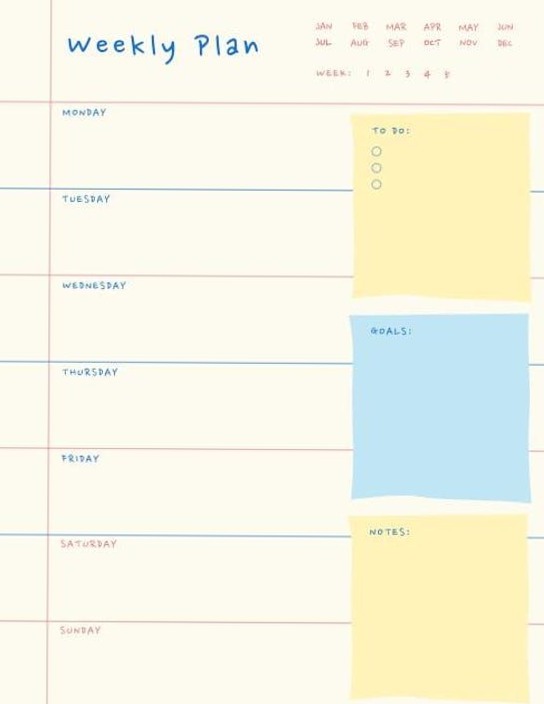 🤍 🎀 Notebook Themed Weekly Planner | Digital Design & Creative Planners | stay inspired all year long