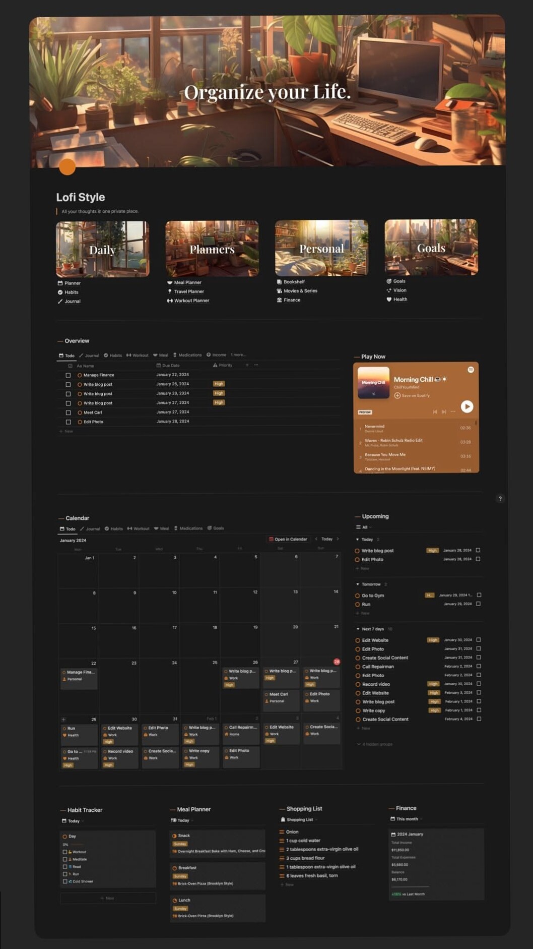 Notion Life Planner Dashboard Template — Monthly Printable Planner Design — 💎 🖌️ 2026 efficiency hack