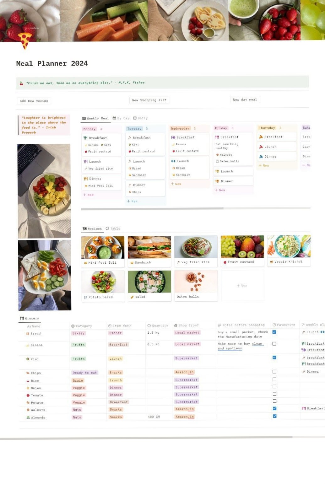 🕯️ 🌿 Notion Meal Planner Template for Planner Nerds | 2026 efficiency hack