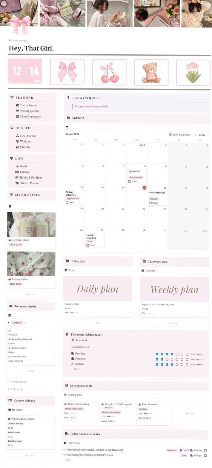 Notion Planner for Digital Design & Creative Work — 📝 📅 only tool for life admin