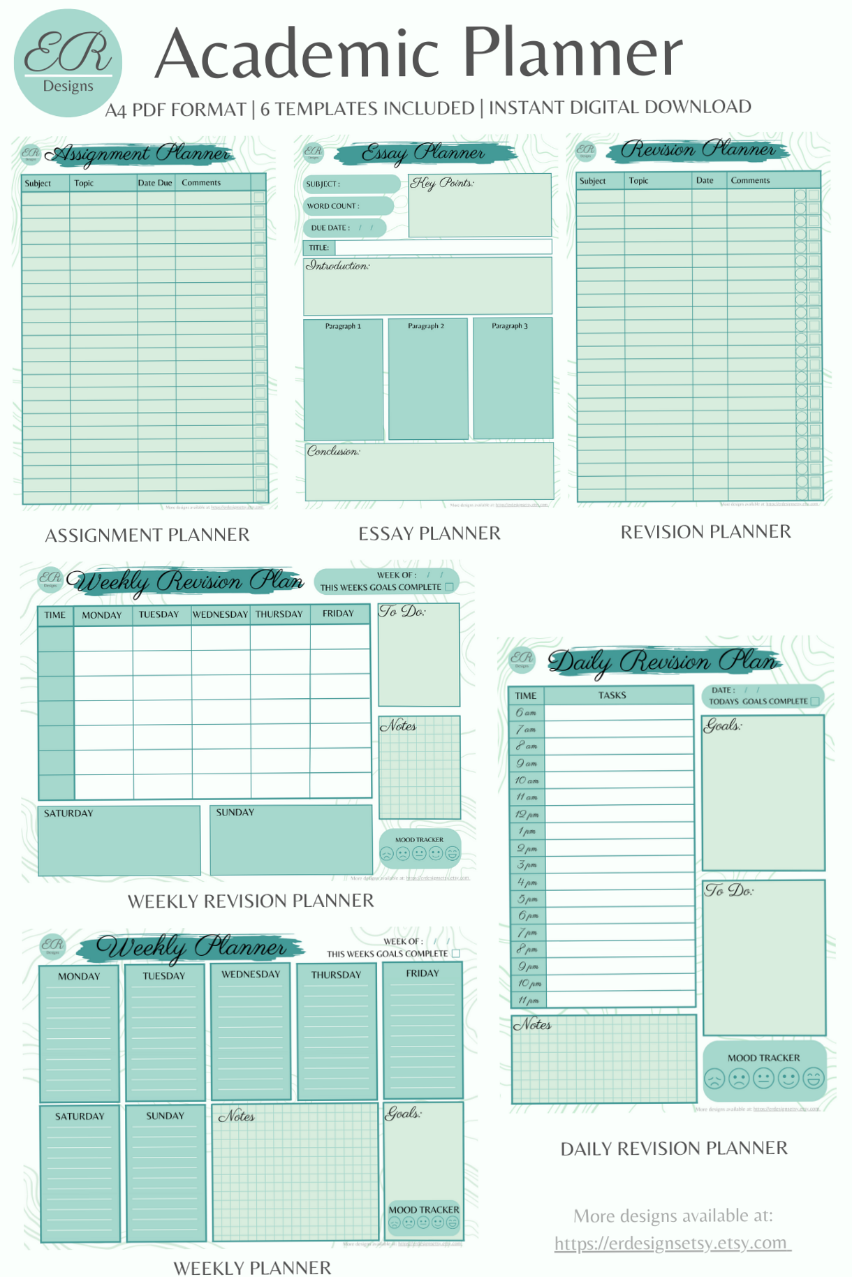 Ocean-Themed Academic Planner: Printable & Digital — 🕯️ ☁️ dream life manifestation