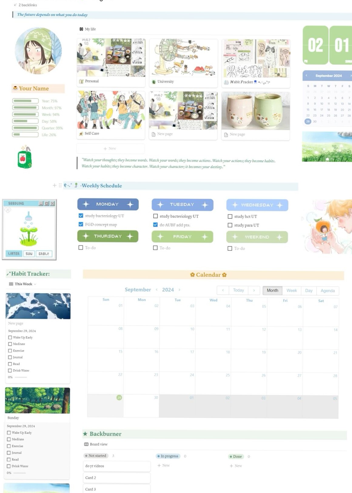🍰 💌 only tool for life admin: Notion Template Inspo for Digital Design & Creative Planners