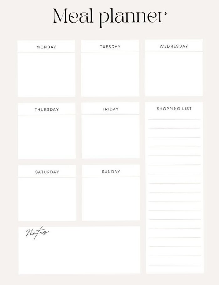 🕯️ 🎀 only tool for life admin: Notion Meal Planner Template | Digital Design & Creative Planners