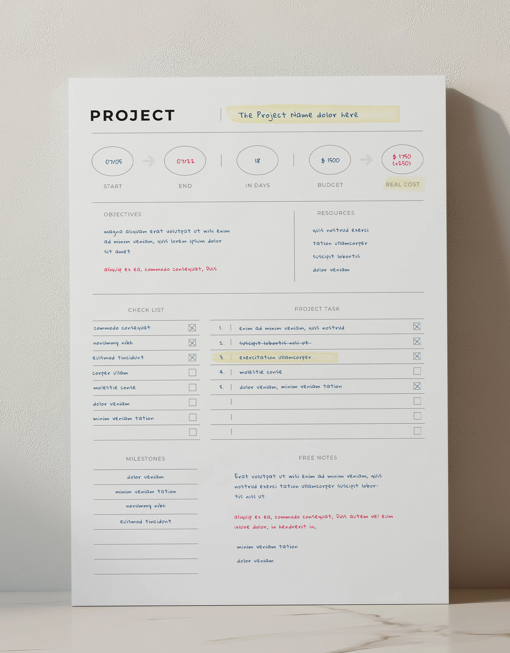 🖌️ 🖌️ only tool for life admin: Minimal Project Planner for Notion Travel Design