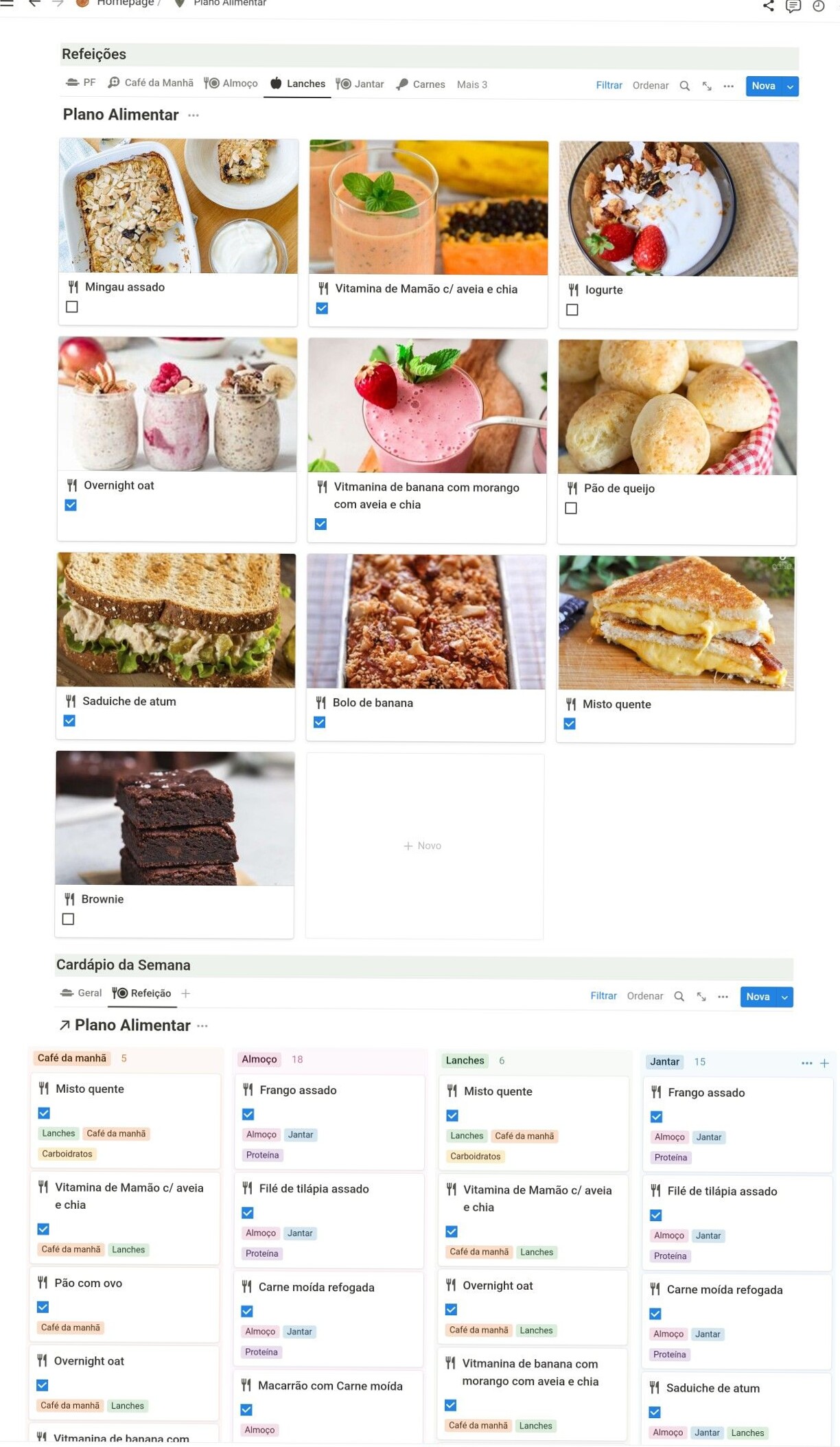 📊 📁 only tool for life admin: Plano Alimentar Notion — Digital Design & Creative Planner Template