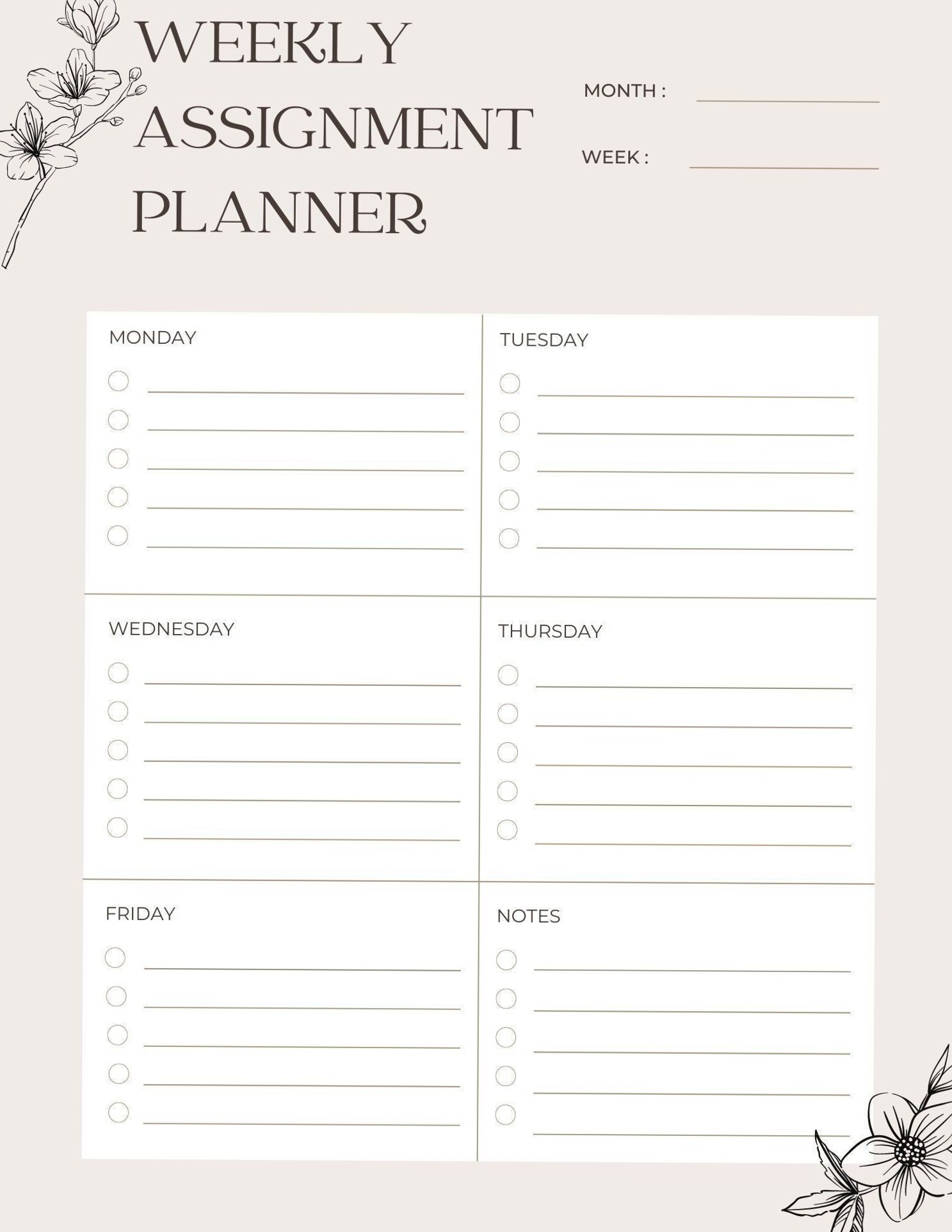 🥂 👰 Organiza tu semana con el Calendario Digital para Universitarios | stay inspired all year long