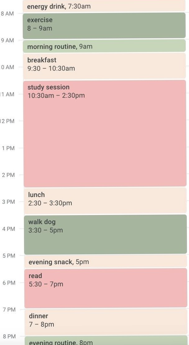 Organize Your Day: Productive Google Calendar Schedule — 🖌️ 🖌️ dream life manifestation