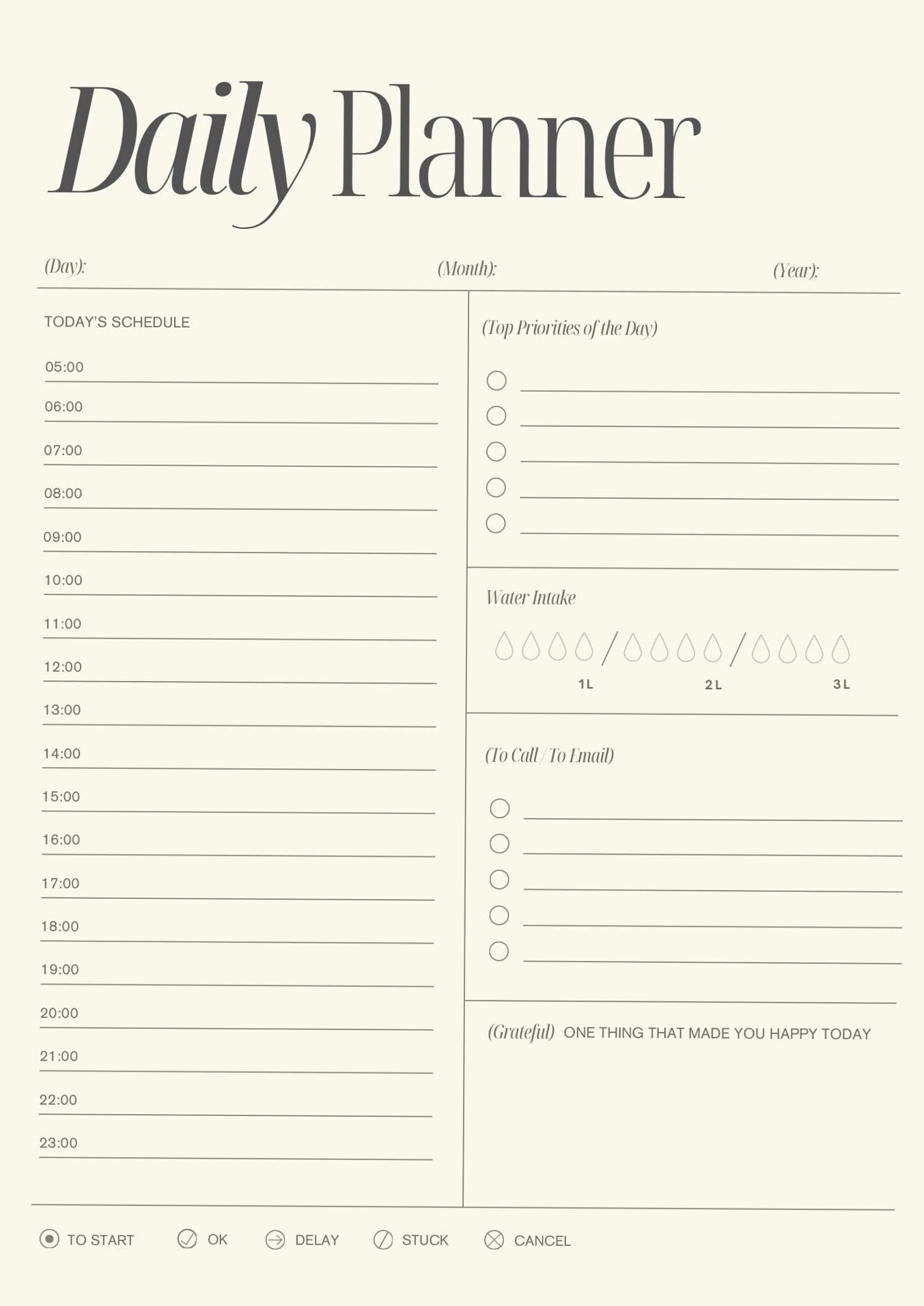 Organize Your Day with This Modern Daily Planner Design — 🖇️ 📁 stay inspired all year long