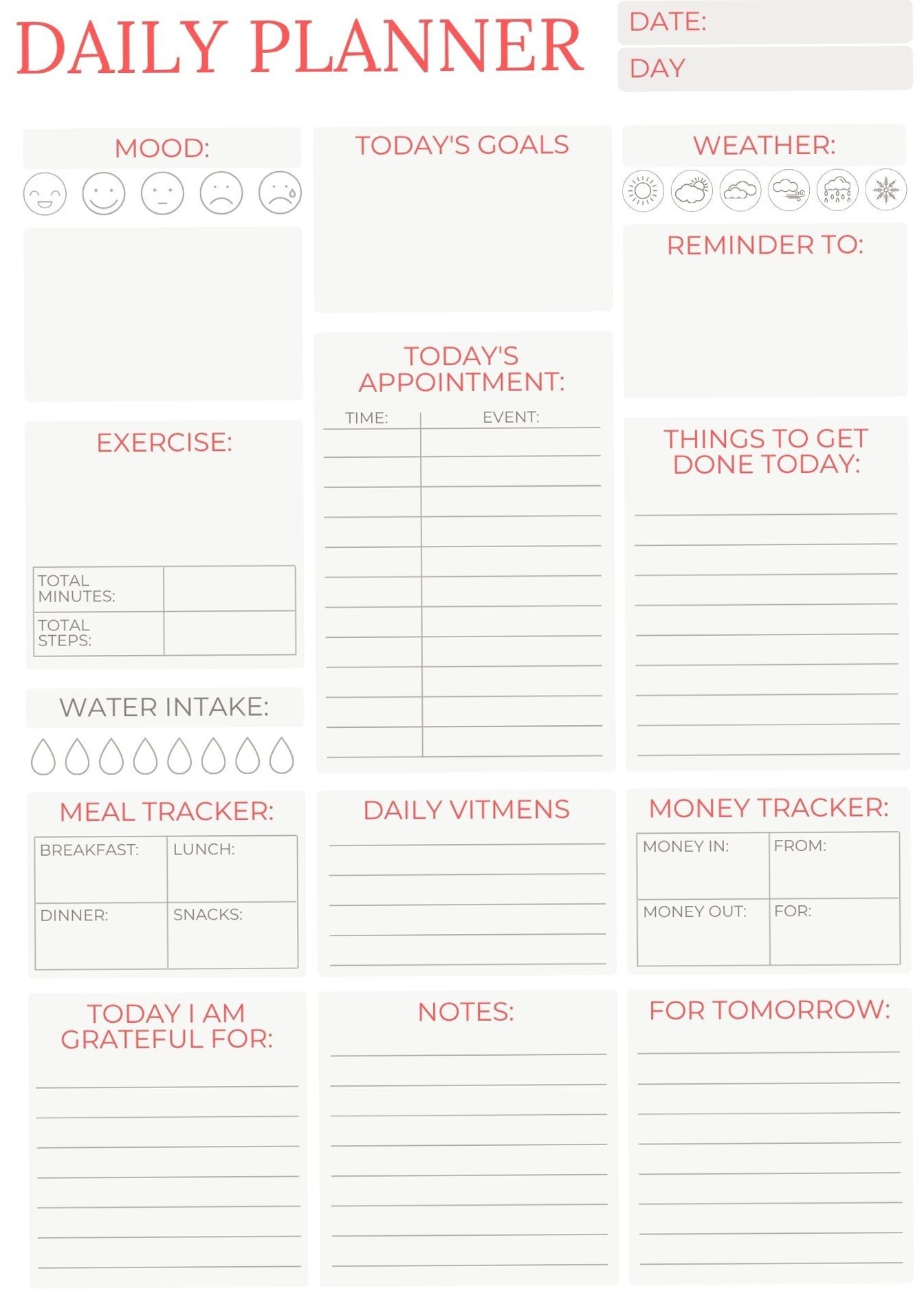 🤍 ✨ Organize Your Day with This Beautiful Daily Planner Design | dream life manifestation