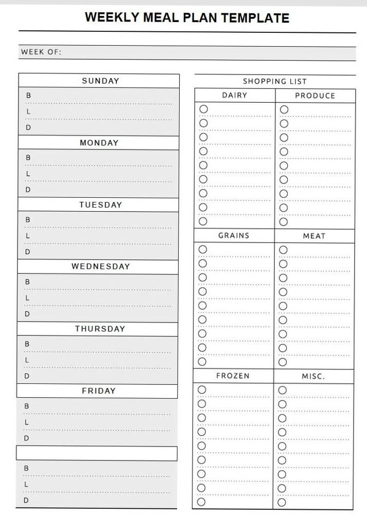Organize Your Meals with Editable Planning Templates — 🖌️ 🌈 dream life manifestation