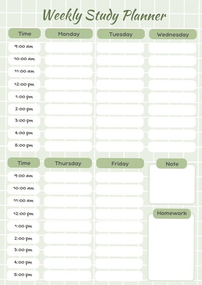 🖇️ 📅 Organize Your Semester with the Ultimate Green Study Planner Set | secret to staying productive
