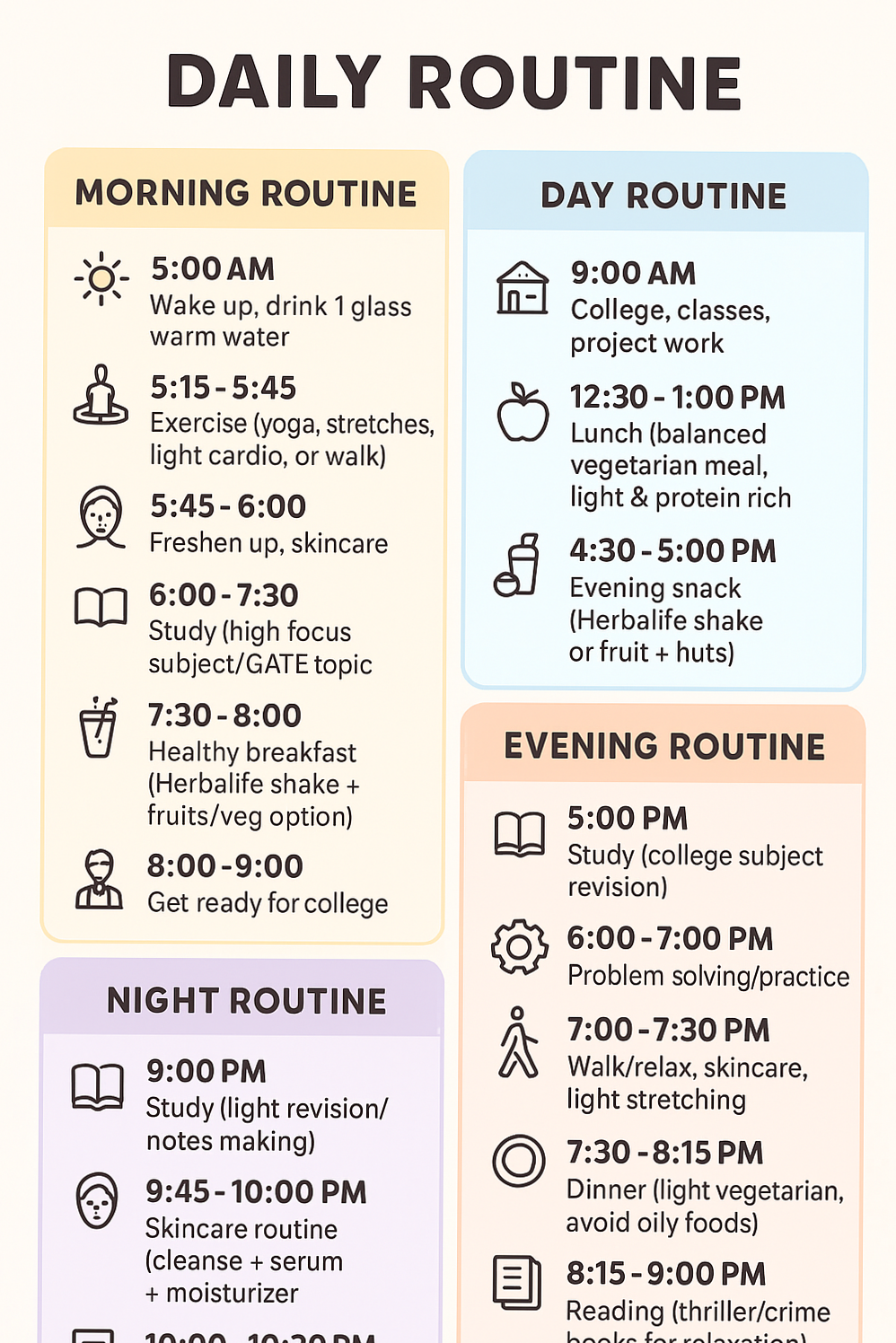 Perfect Daily Routine for Productivity & Glow-Up 🌸📚 — 💎 💎 romanticize your routine