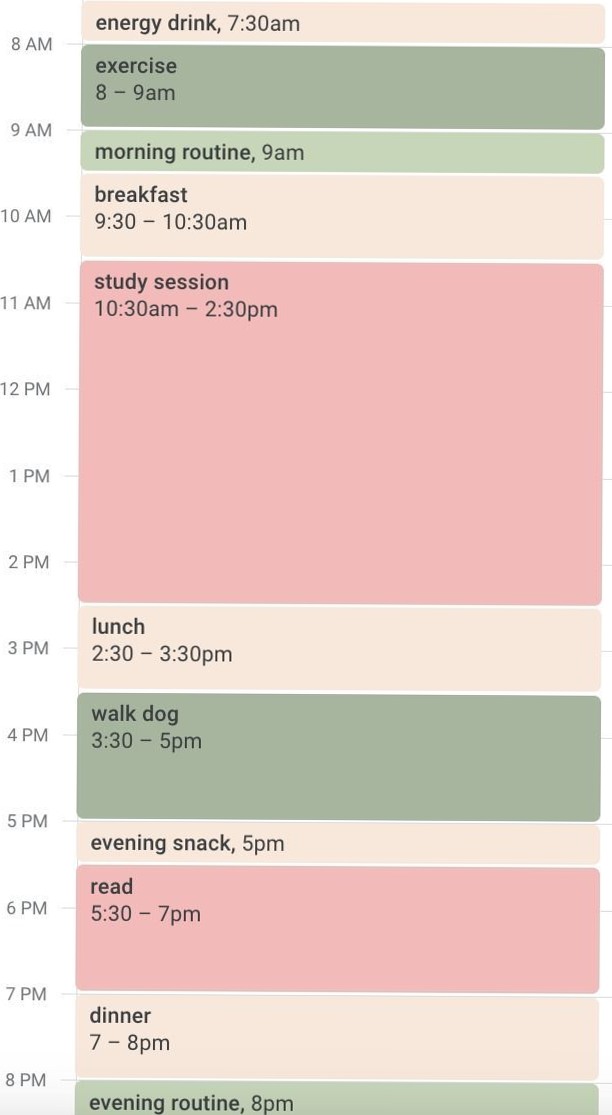 ✨ 🎀 Perfect Productive Schedule in Google Calendar for Digital Design & Planners | dream life manifestation