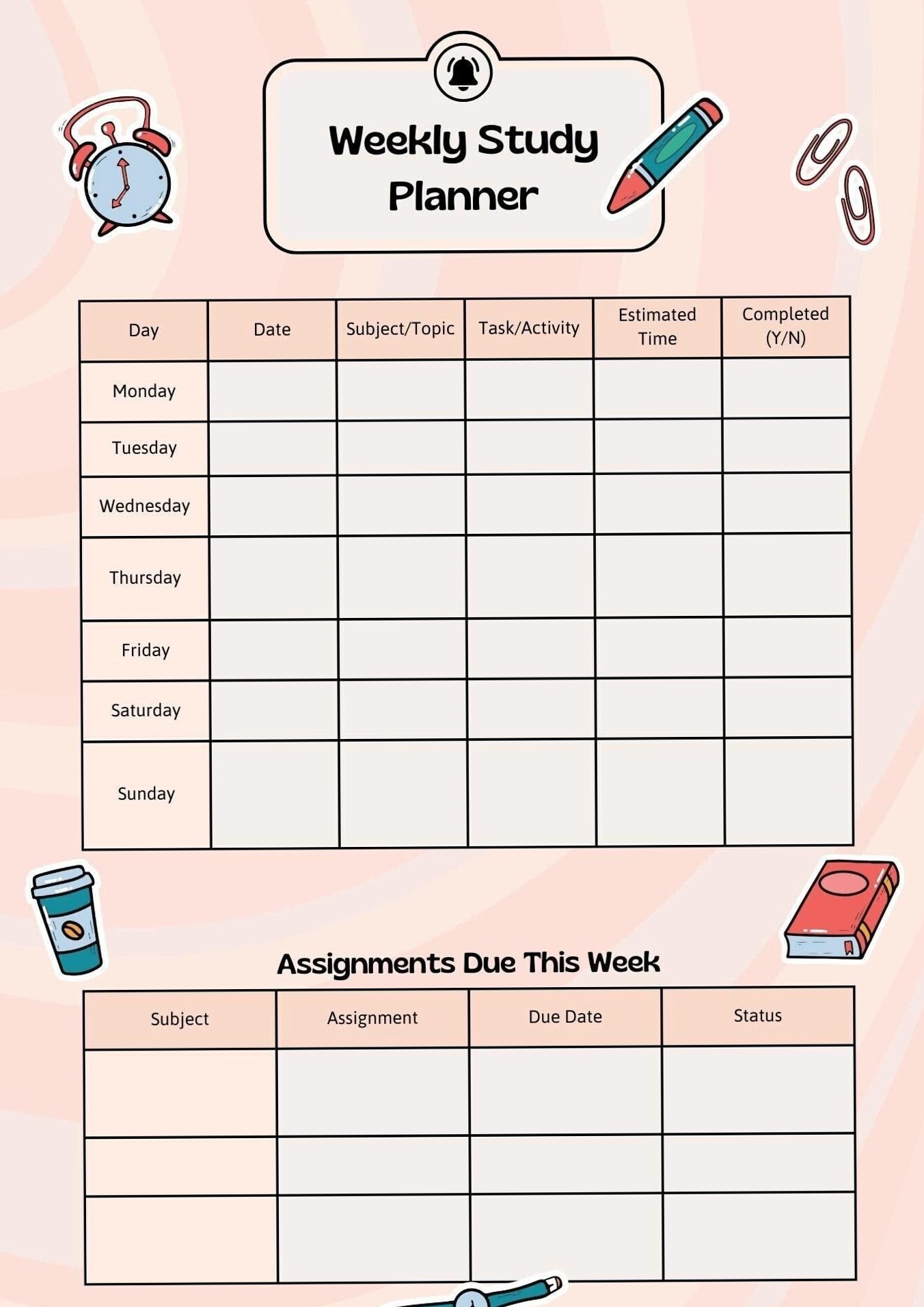 Pink Retro Weekly Study Planner A4 | mystudyplanner — 🖇️ 📝 dream life manifestation