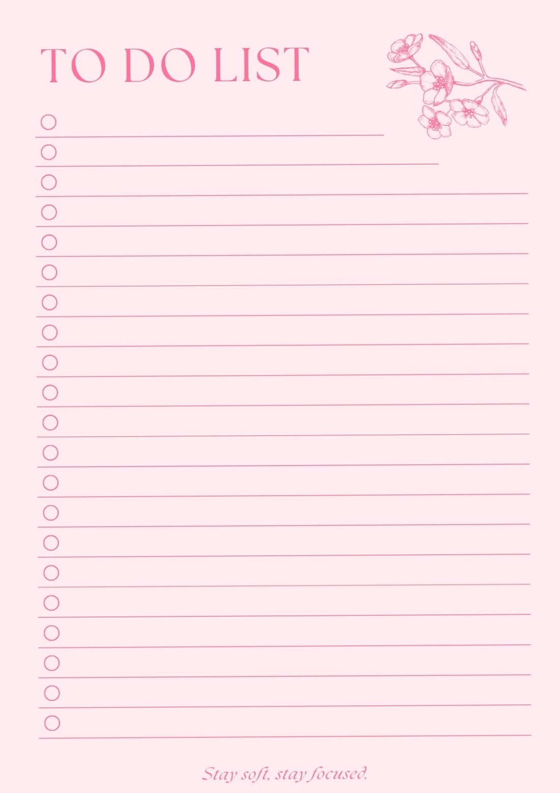 🎀 🎀 Pink Sakura To Do List Template | Canva Design | dream life manifestation