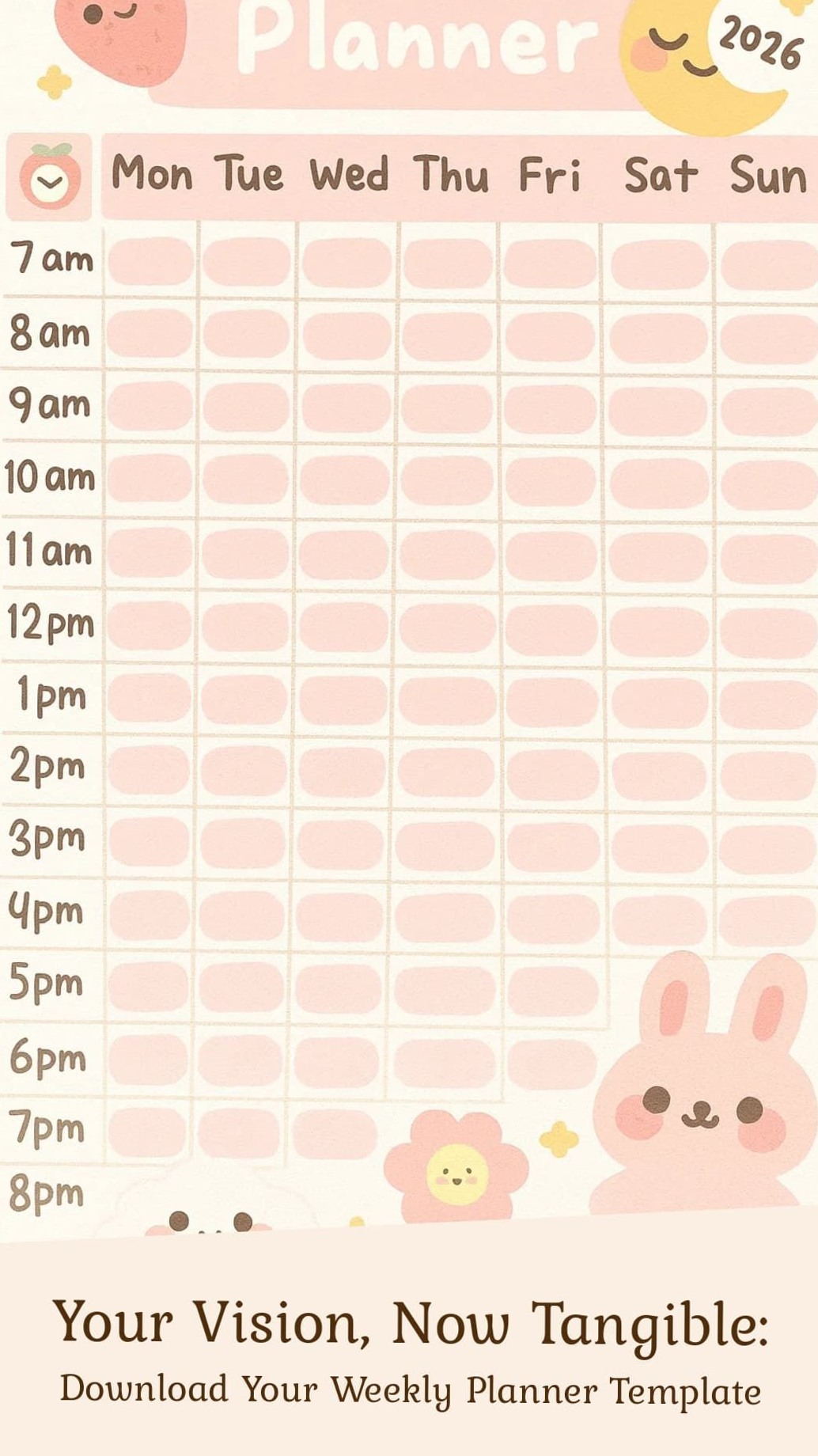 Pink Weekly Planner for Creative Productivity — 💎 🖌️ secret to staying productive