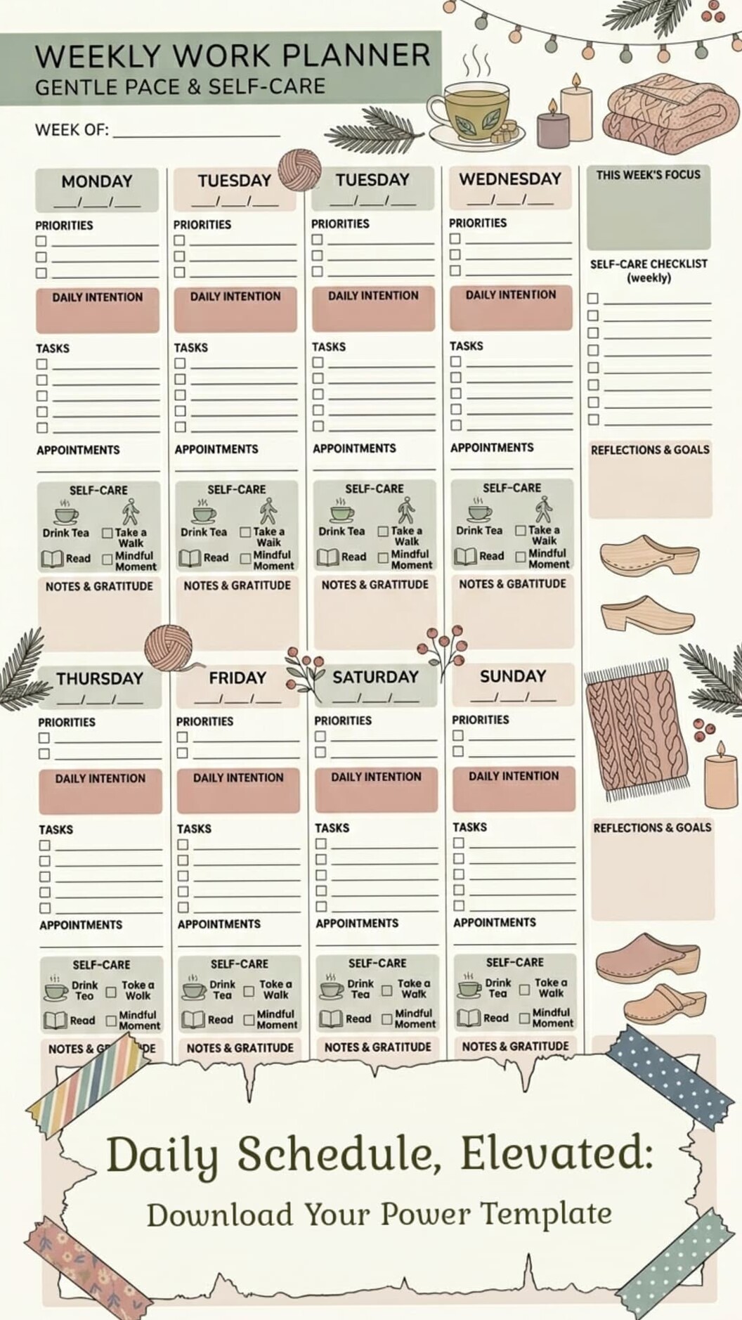 Pink Weekly Planner Inspiration for Cozy Self-Care Schedules — 🤍 🤍 dream life manifestation