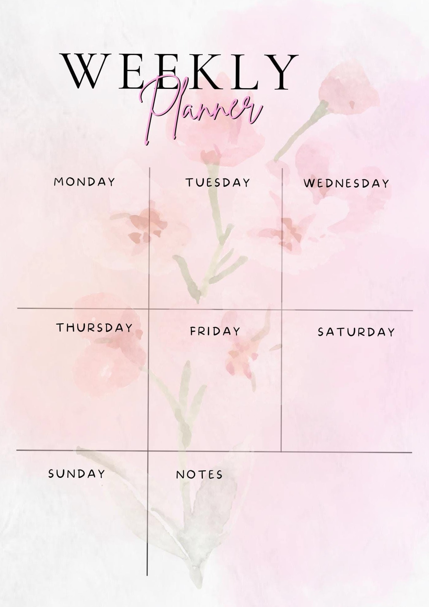 Pink Weekly Planner with Goals & Creative Layouts — 📝 📝 stay inspired all year long