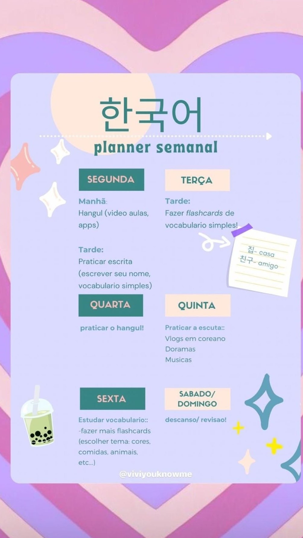 📝 📝 Planner de Estudos de Coreano — Design Criativo e Organização Digital | romanticize your routine