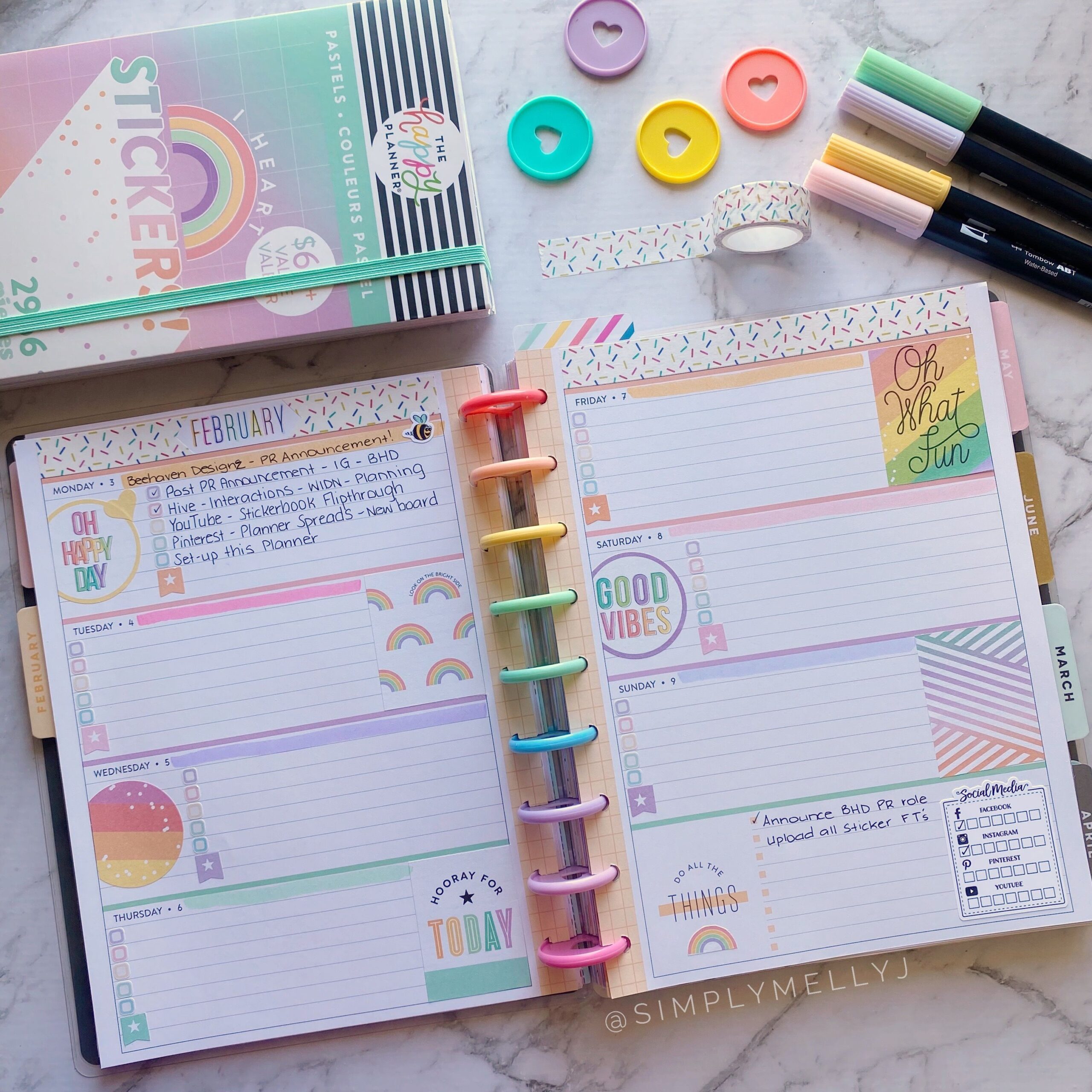 PR & Social Media Planner | Feb 3-9 2020 — 💍 💍 secret to staying productive