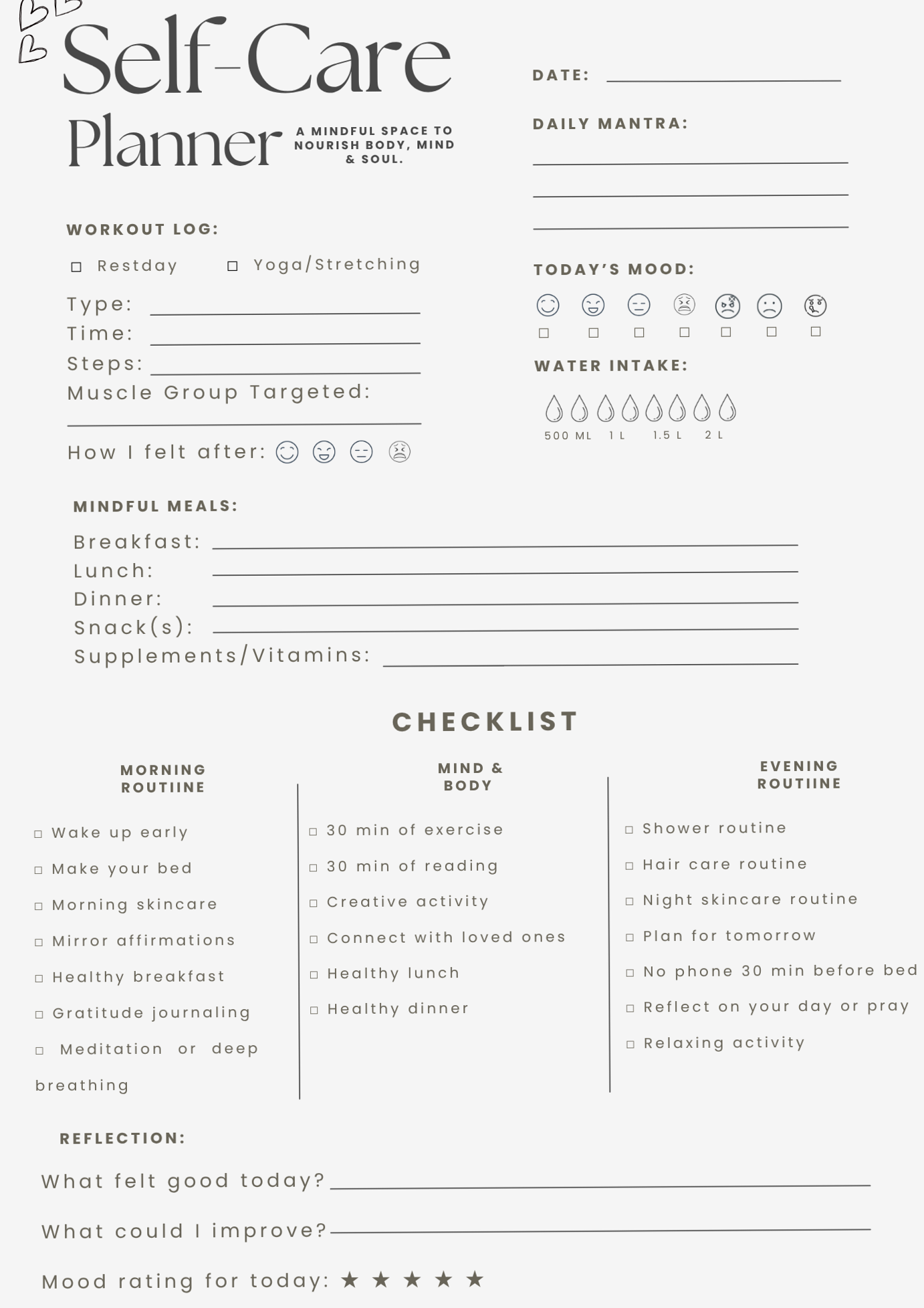 📅 📊 Printable Sleep Journal Template for Better Sleep & Bedtime Routines | stay inspired all year long