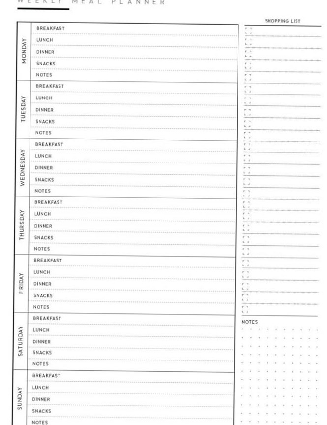 🌈 🖌️ Printable Weekly Dinner Planner PDF — Dream Life Manifestation | romanticize your routine