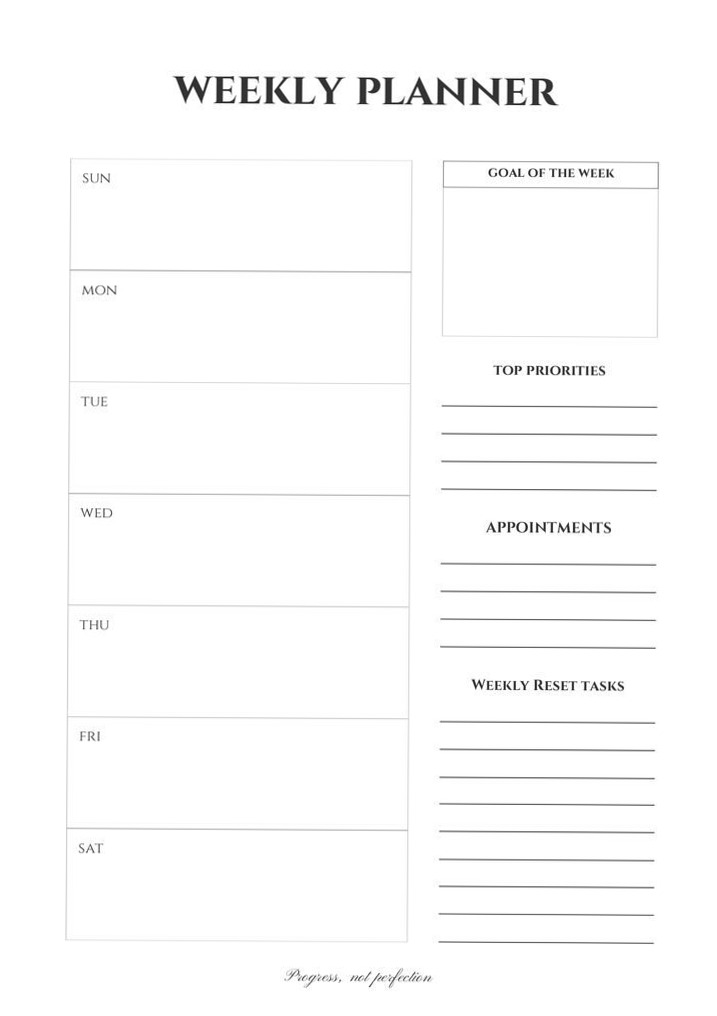 🕯️ 🎀 Printable Weekly Planner | Minimalist & Aesthetic Layout | dream life manifestation