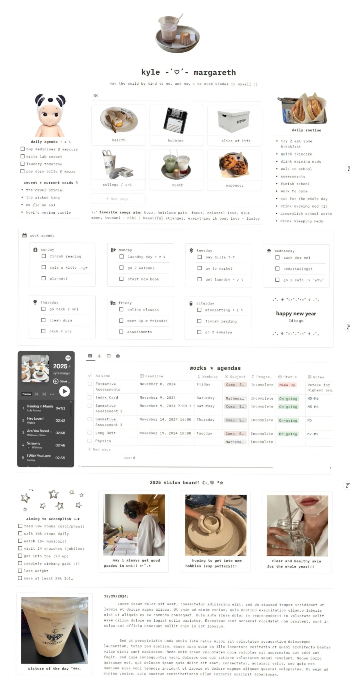 🌿 ✨ pro digital dashboard: 2025 Minimalist Notion Dashboard Design