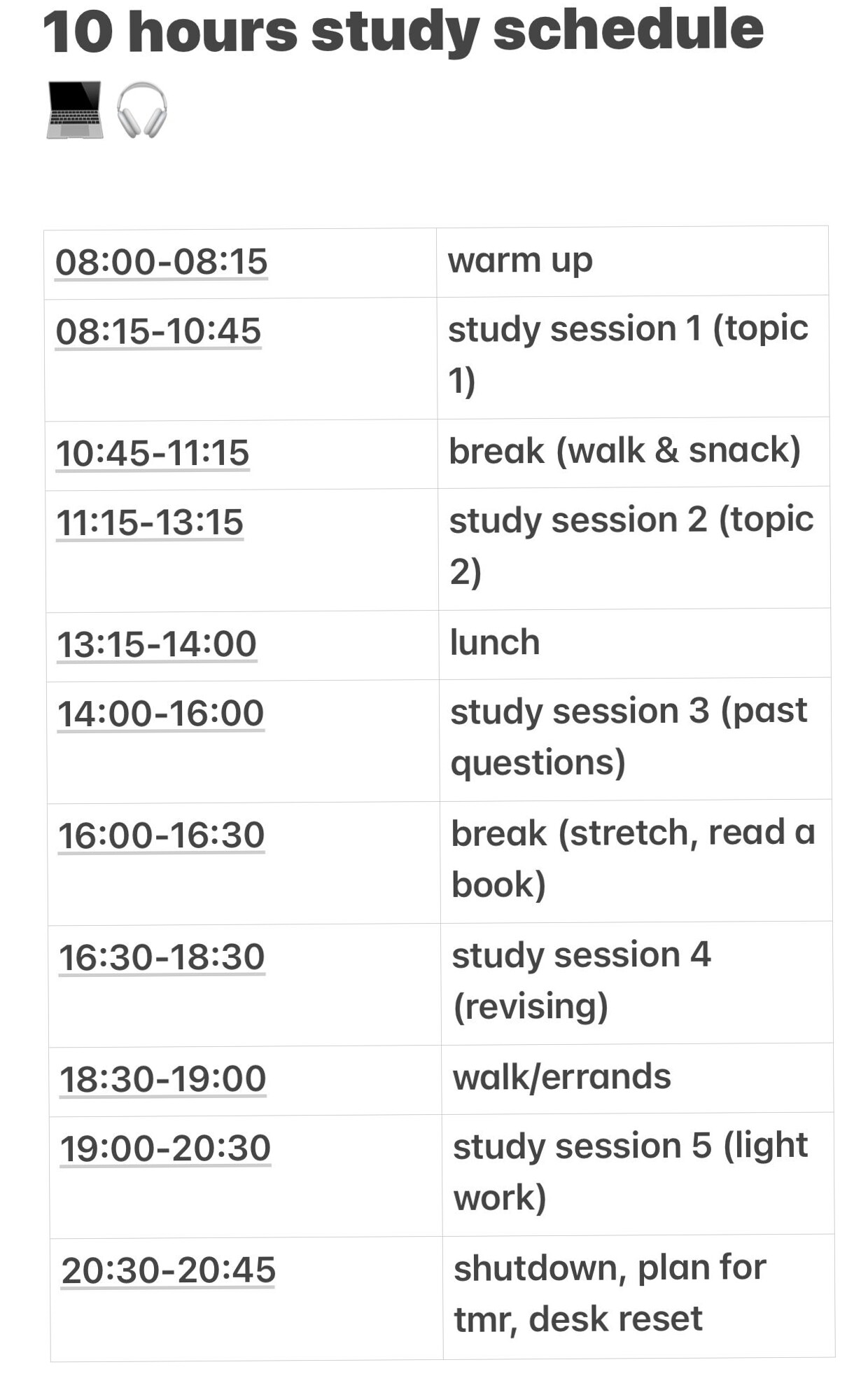 📍 🪄 romanticize your routine: 10-Hour Study Schedule for Digital Design & Planners