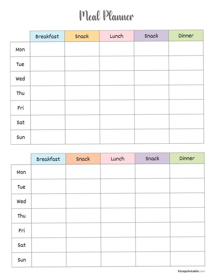 📝 📝 romanticize your routine: 45+ Free Meal Planner Templates | PDF Printables