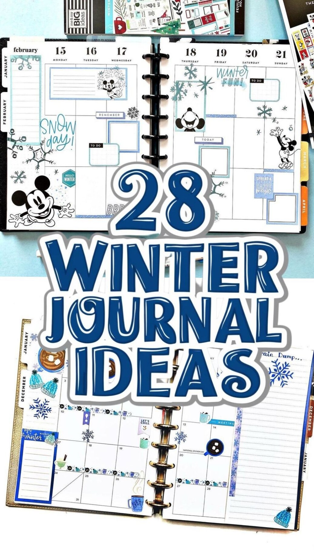 🍰 🍰 romanticize your routine: Cozy Winter Bullet Journal Inspiration for 28 Creative Pages