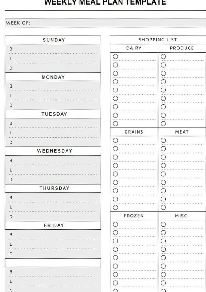 🍰 👰 romanticize your routine: Creative Meal Planning Templates for Digital Design & Planners | Dream Life Manifestation