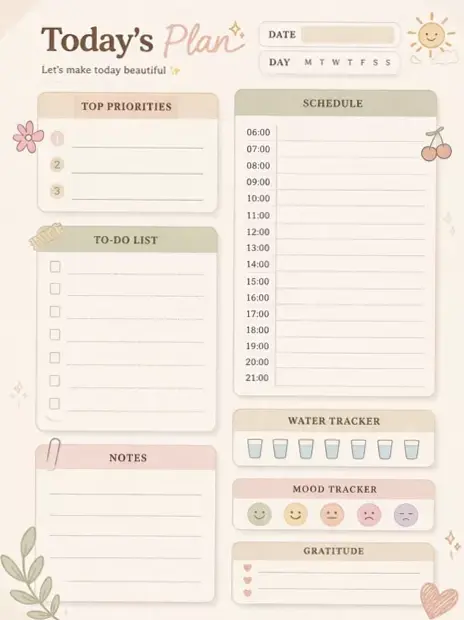 ✨ 🕯️ romanticize your routine: Daily Planner to Elevate Your Day – View on Ko-fi