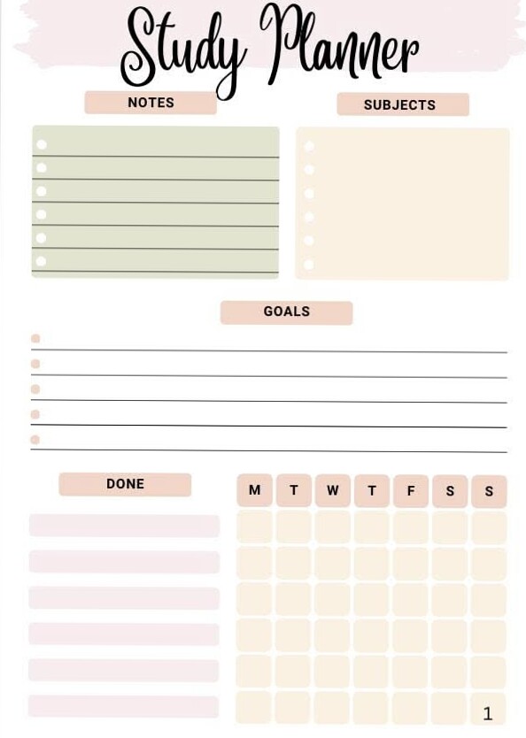 💍 👰 romanticize your routine: Digital Study Planner & Notebook — 100 Pages (PDF)