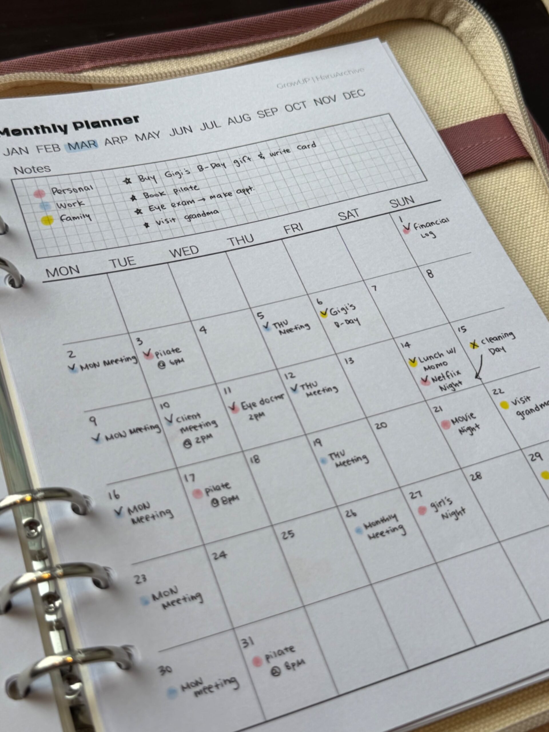 📝 📌 romanticize your routine: Digital Monthly Planner for Creative Productivity