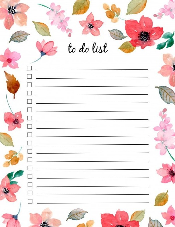 🪄 🎨 romanticize your routine: Floral Watercolor List for Planners