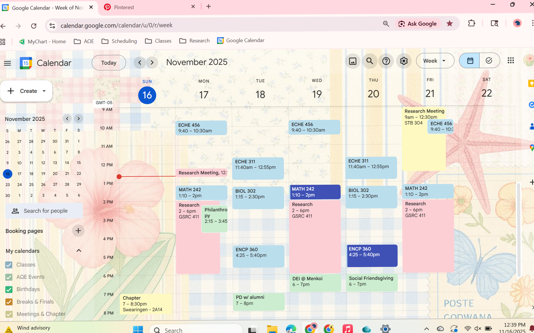 ✨ 🤍 romanticize your routine: Google Calendar Custom Background & Color Palette