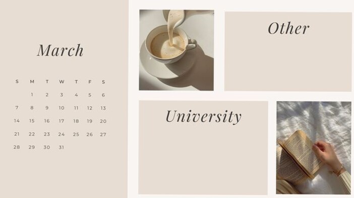 📁 📊 romanticize your routine: March 2022 Functional Wallpaper for Planners & Designers