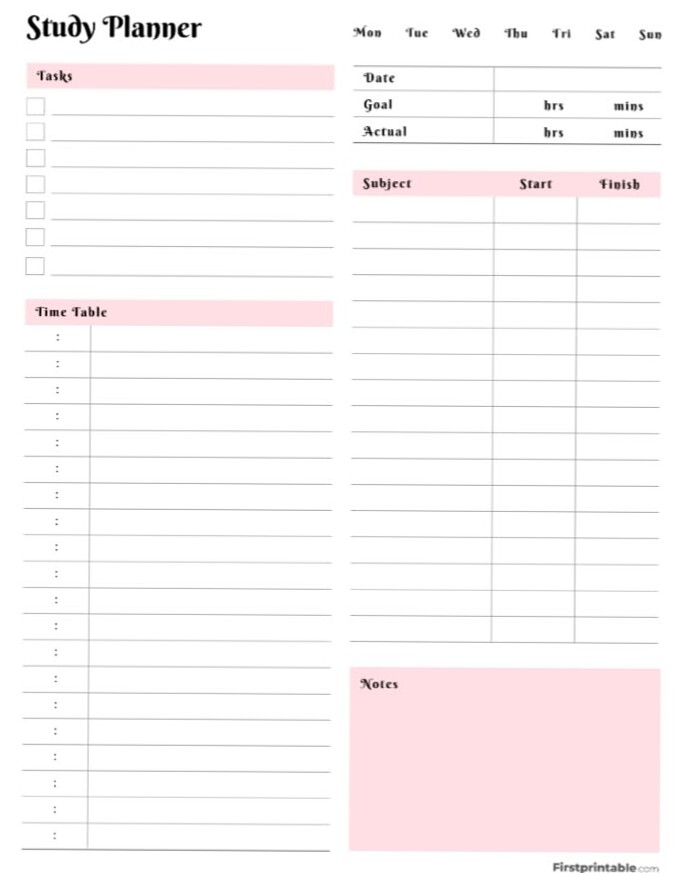 🎨 💎 romanticize your routine: Minimal Pink Study Planner | Weekly Student Organizer