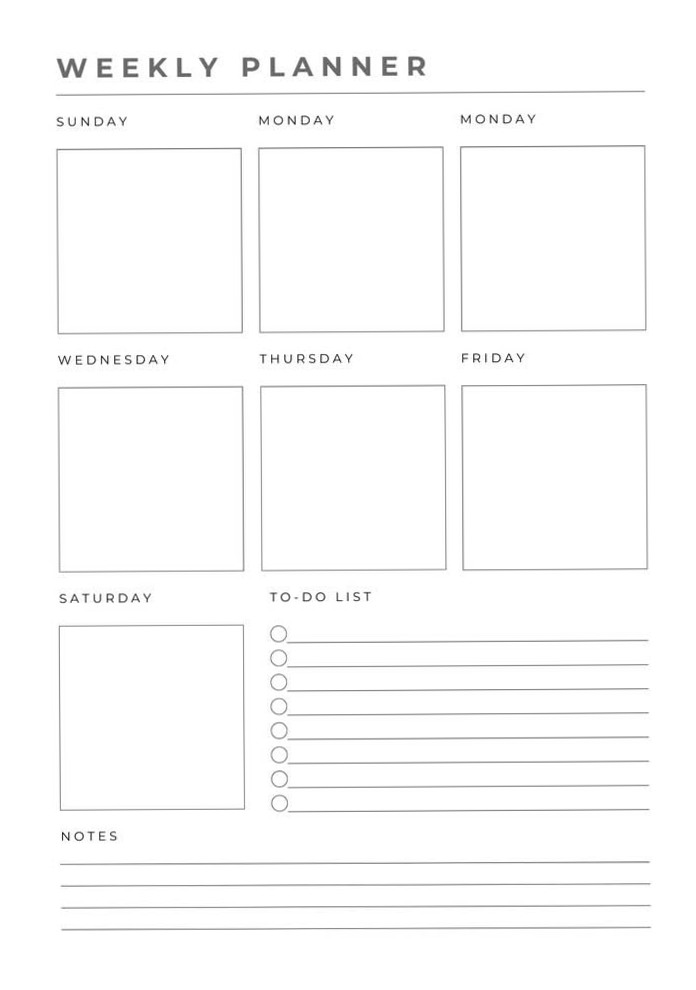 📍 🖌️ romanticize your routine: Minimalist Weekly Planner Printable | Plan Your Week with Clarity