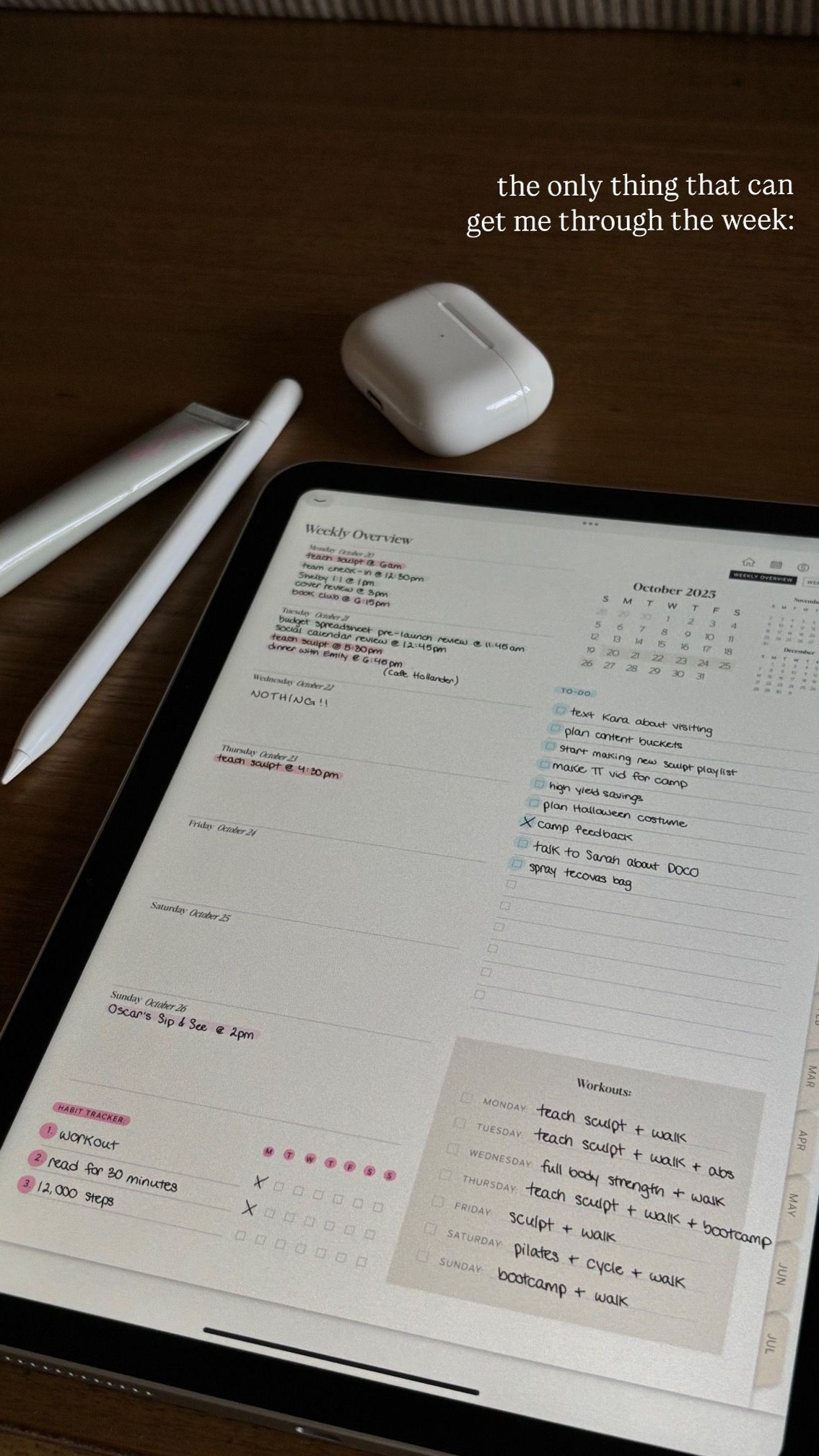 ☁️ ☁️ romanticize your routine: My Weekly Lifesaver: iPad Daily Planner Magic