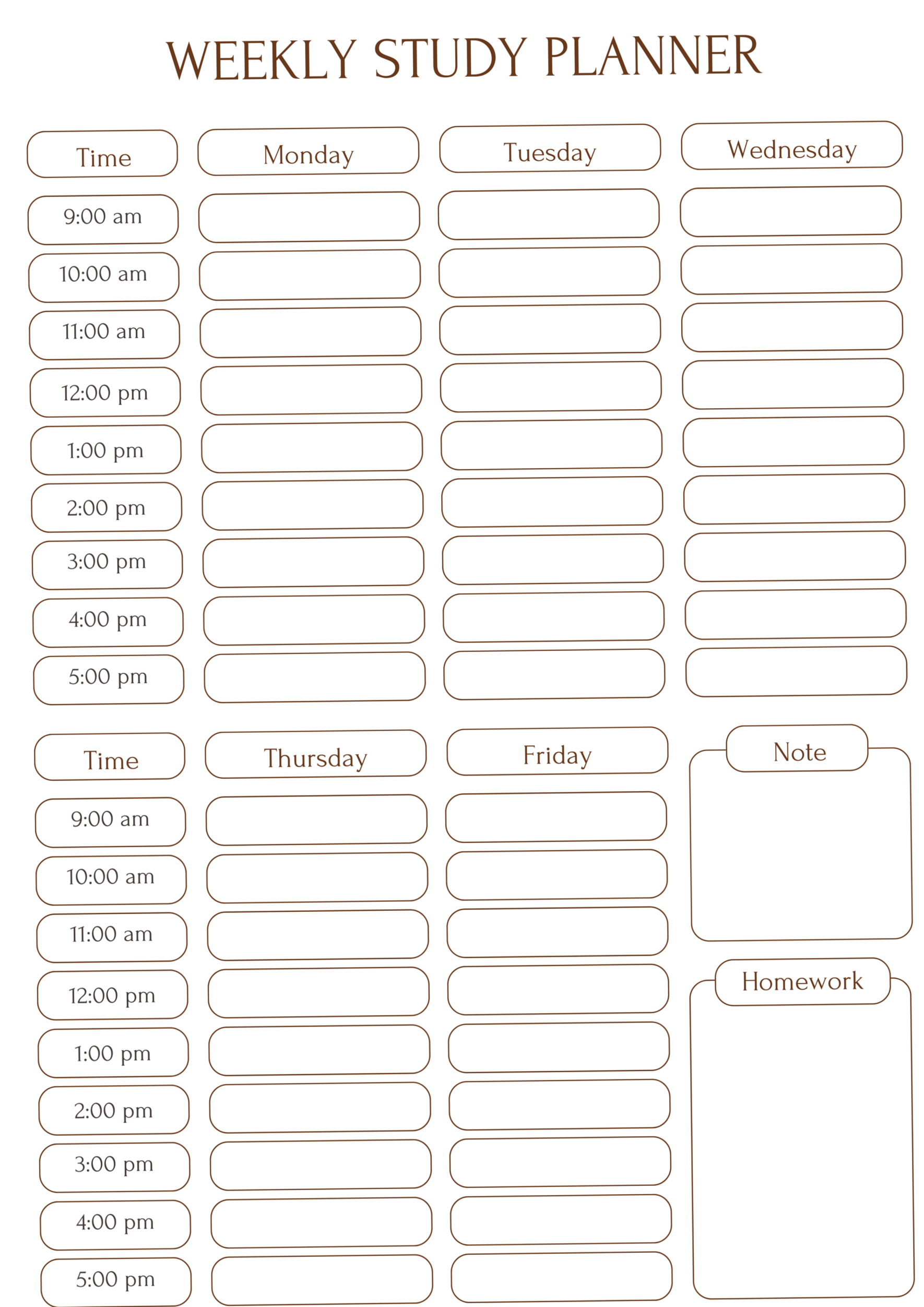 🥂 🌸 romanticize your routine: Printable Weekly Study Planner | Dream Life Manifestation