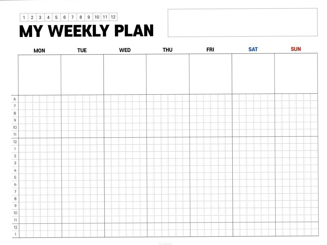 📝 📝 romanticize your routine: Simple Weekly Study Planner for Goodnotes — Printable & Editable Templates