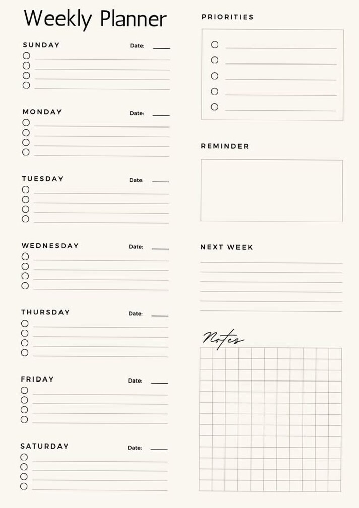 🌸 💍 romanticize your routine: Weekly Planner PDF — Digital Design for Creative Productivity