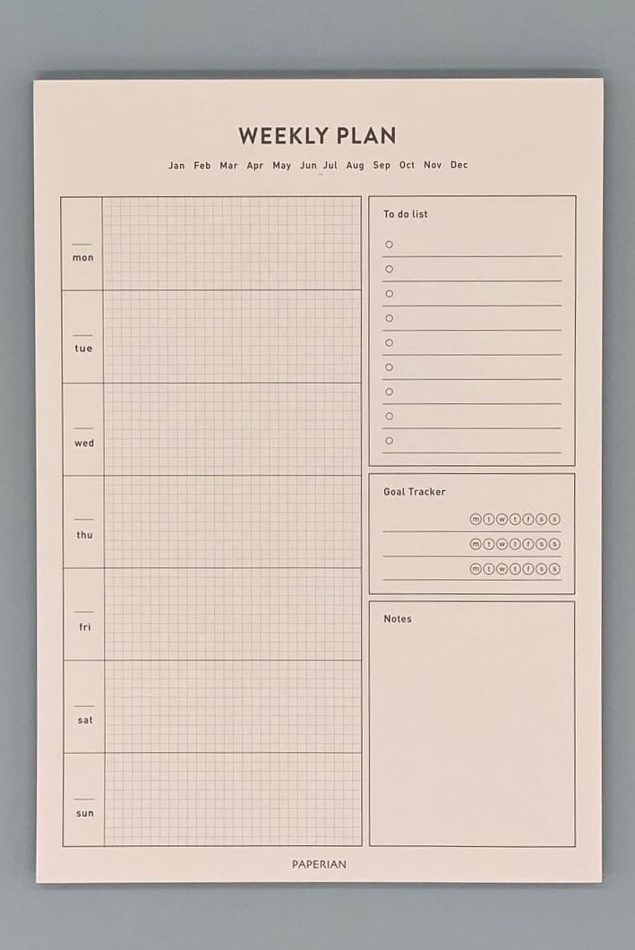 🖇️ 📊 secret to staying productive: Life A5 Schedule Notepad | Weekly Planner Design & Study Printable Template