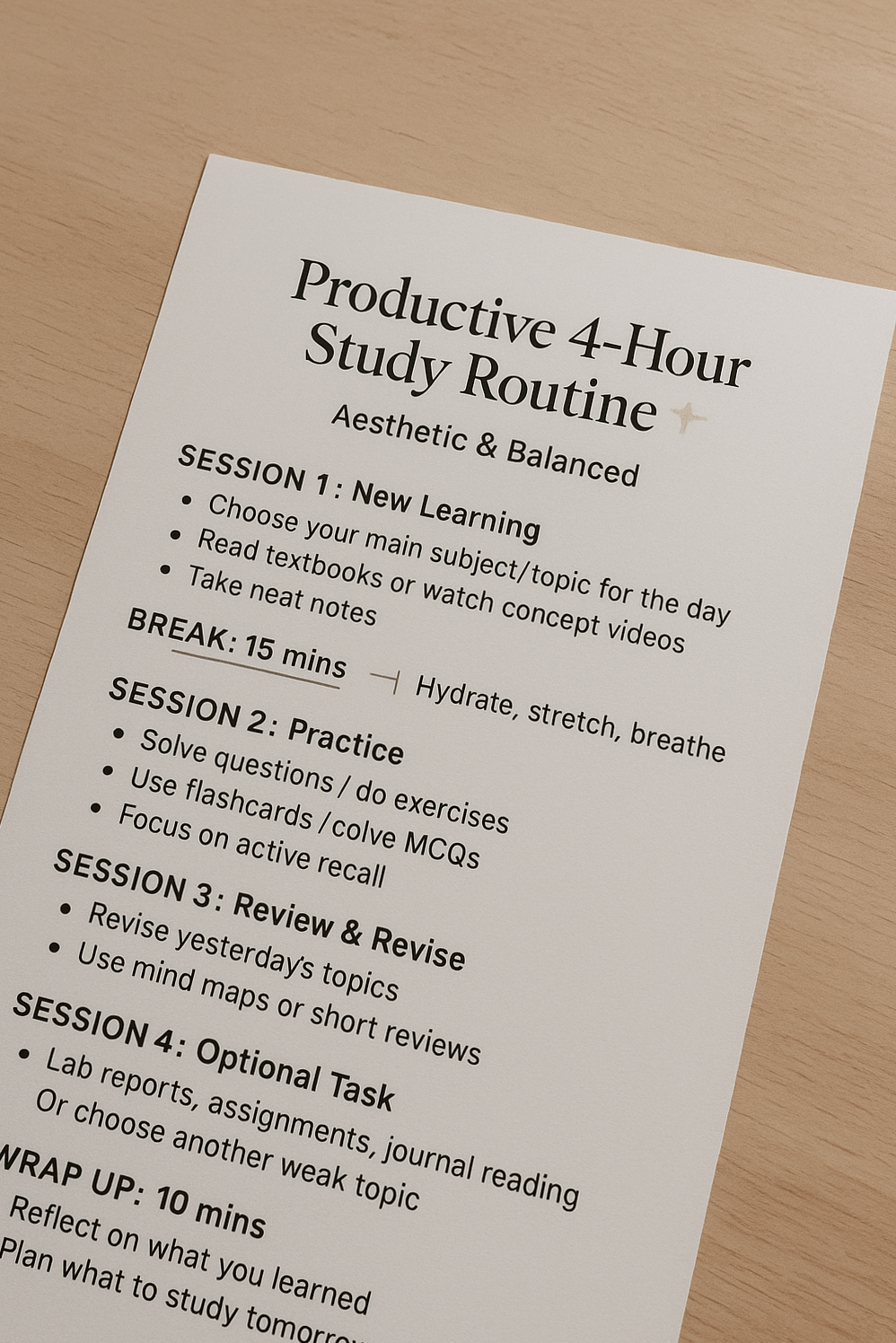 🕯️ 🕯️ secret to staying productive: Productive 4-Hour Study Routine | Aesthetic & Balanced